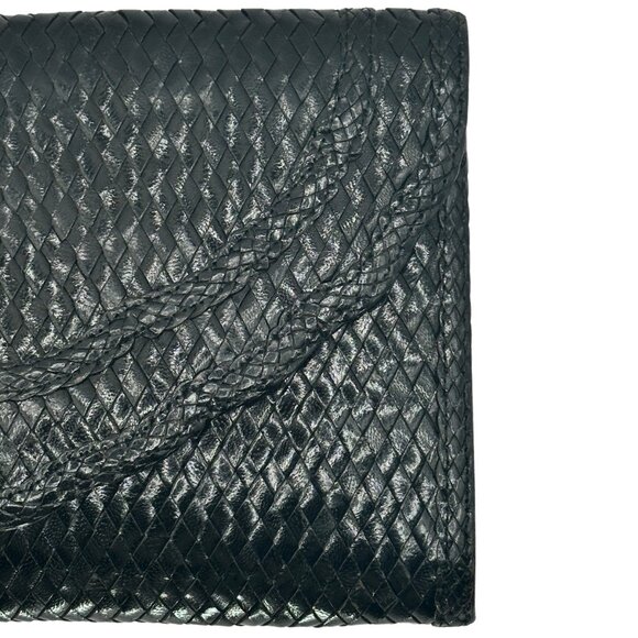 Yves Saint Laurent YSL Vintage Patent Woven Leather Clutch - Picture 3 of 8